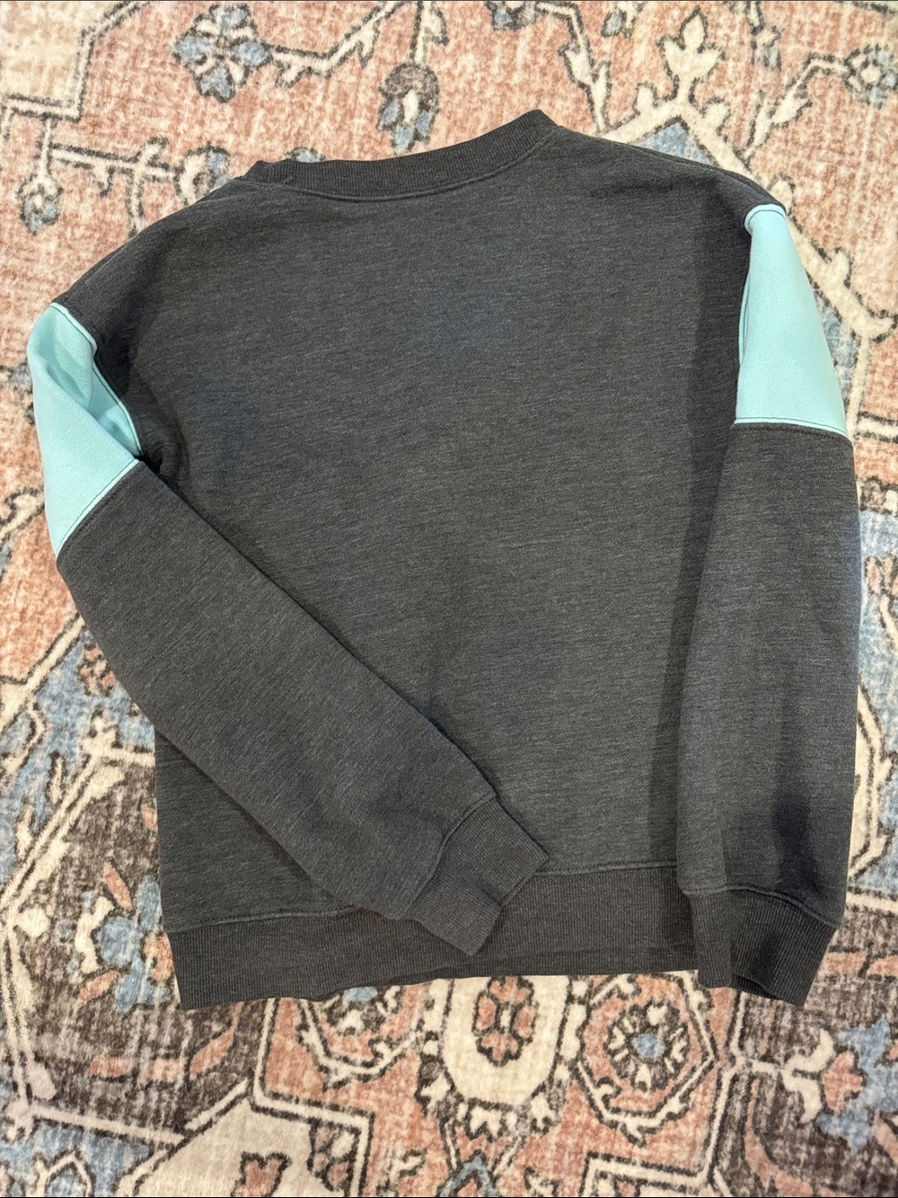 SO Black Graphic Crewneck with Teal and Yellow Accents - Picture 3 of 3
